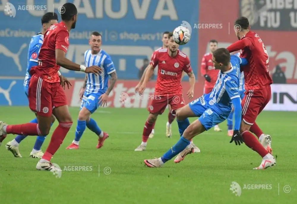 FOTBAL: UNIVERSITATEA CRAIOVA REVINE PE PRIMUL LOC ÎN SUPERLIGĂ DUPĂ 2-1 CU OȚELUL GALAȚI